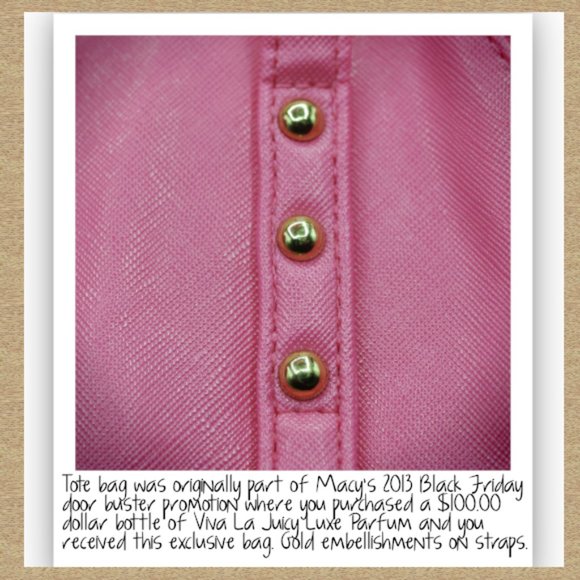 JUICY COUTURE Hot Pink Tote Bag - Picture 3 of 16